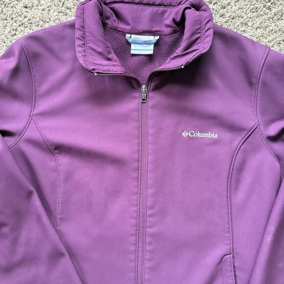 Womens Columbia Kruser Ridge Soft shell Jacket XL Purple Full Zip - Picture 3 of 6